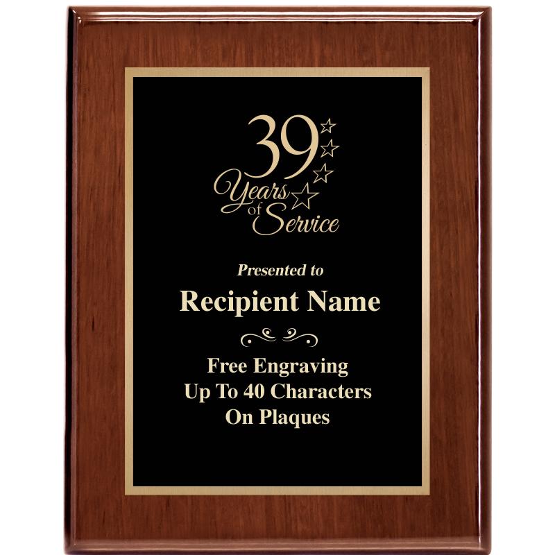 7X9 GLOSSED WALNUT PLAQUE