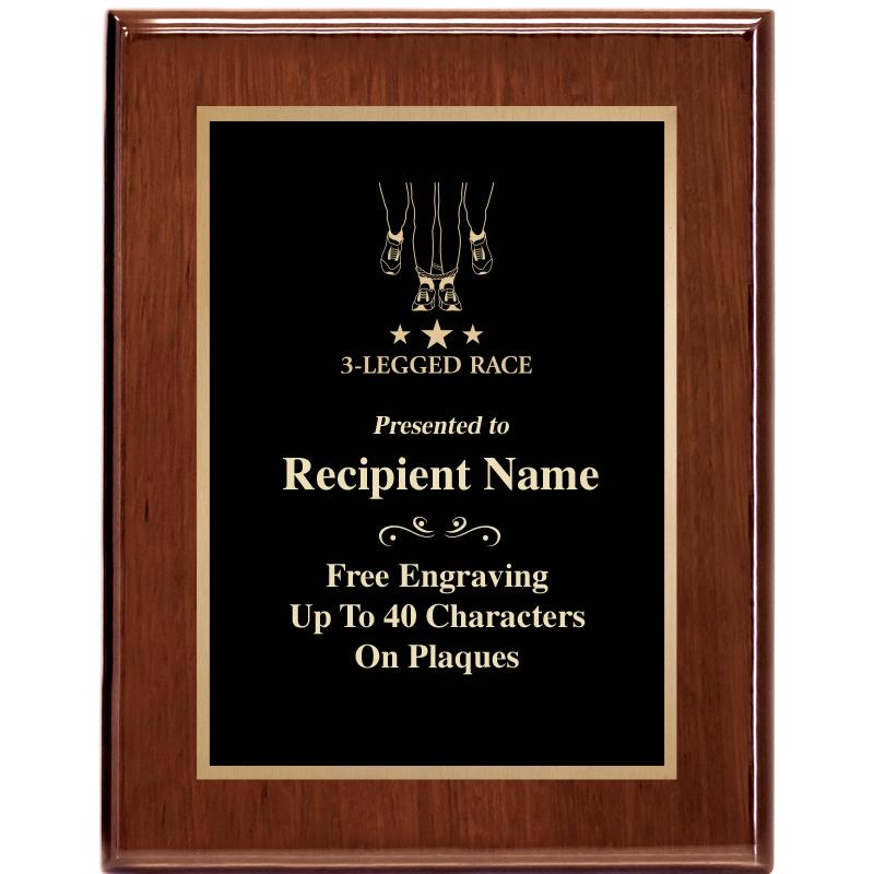 7X9 GLOSSED WALNUT PLAQUE