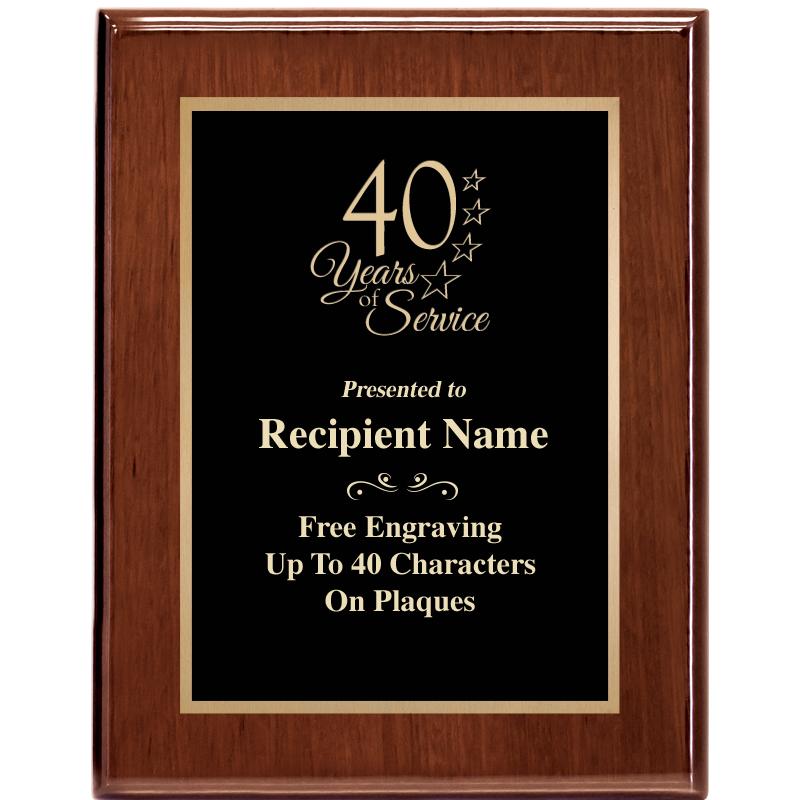 7X9 GLOSSED WALNUT PLAQUE