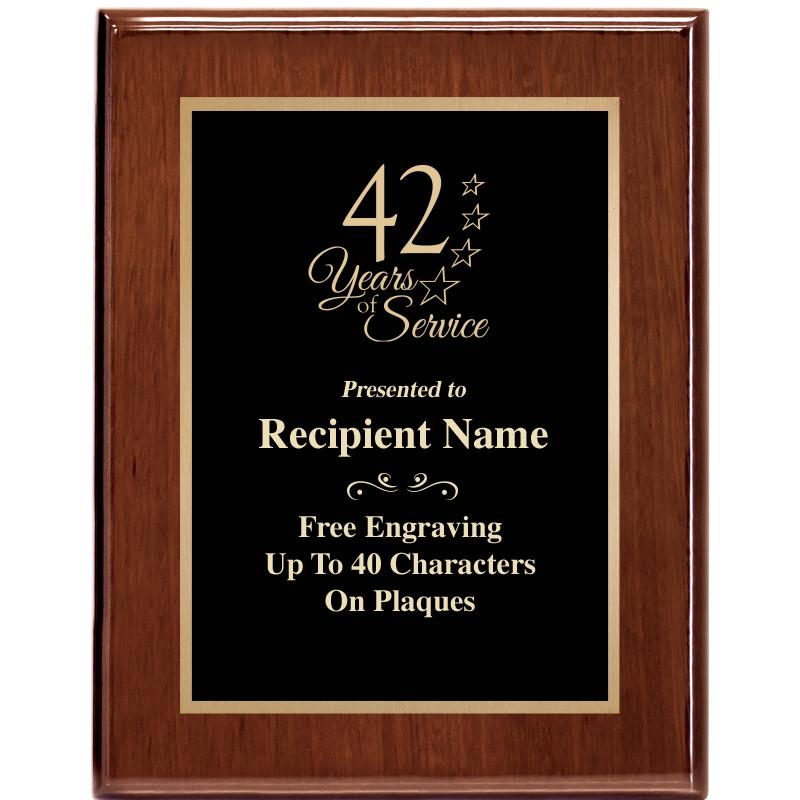 7X9 GLOSSED WALNUT PLAQUE