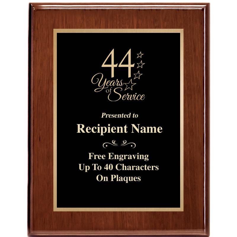 7X9 GLOSSED WALNUT PLAQUE