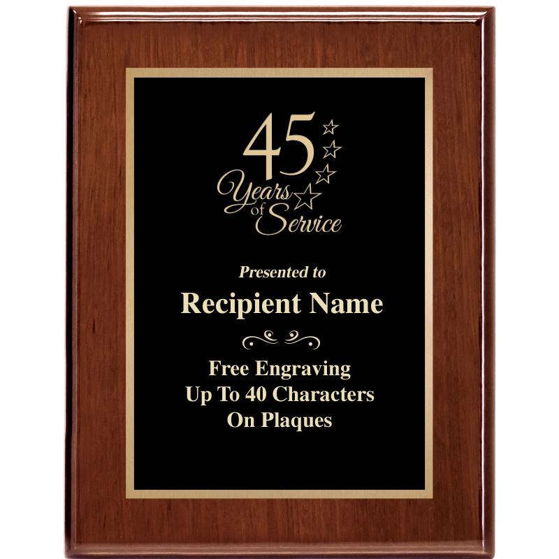 7X9 GLOSSED WALNUT PLAQUE