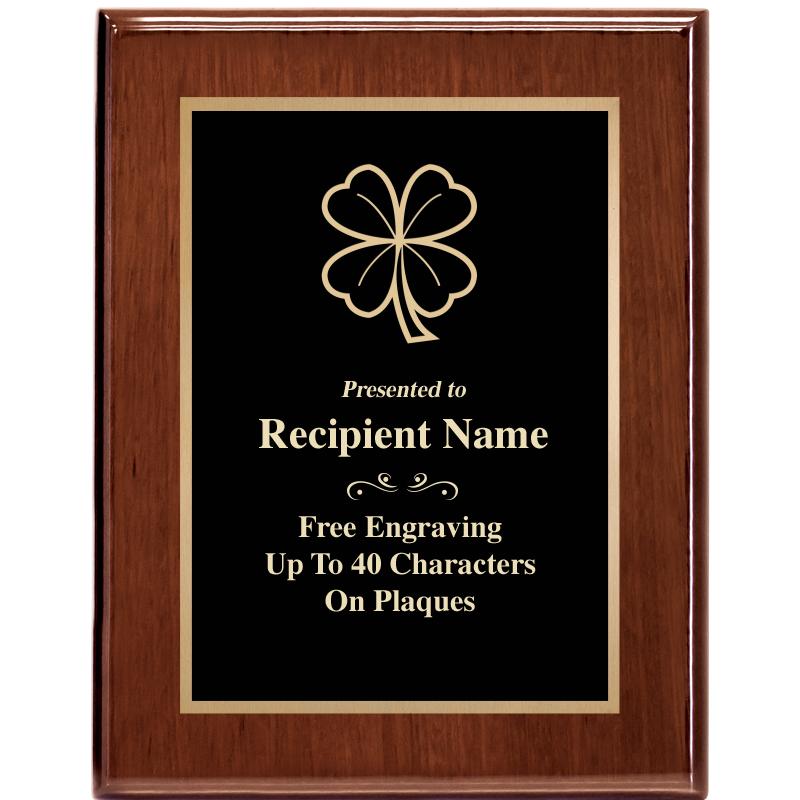 7X9 GLOSSED WALNUT PLAQUE