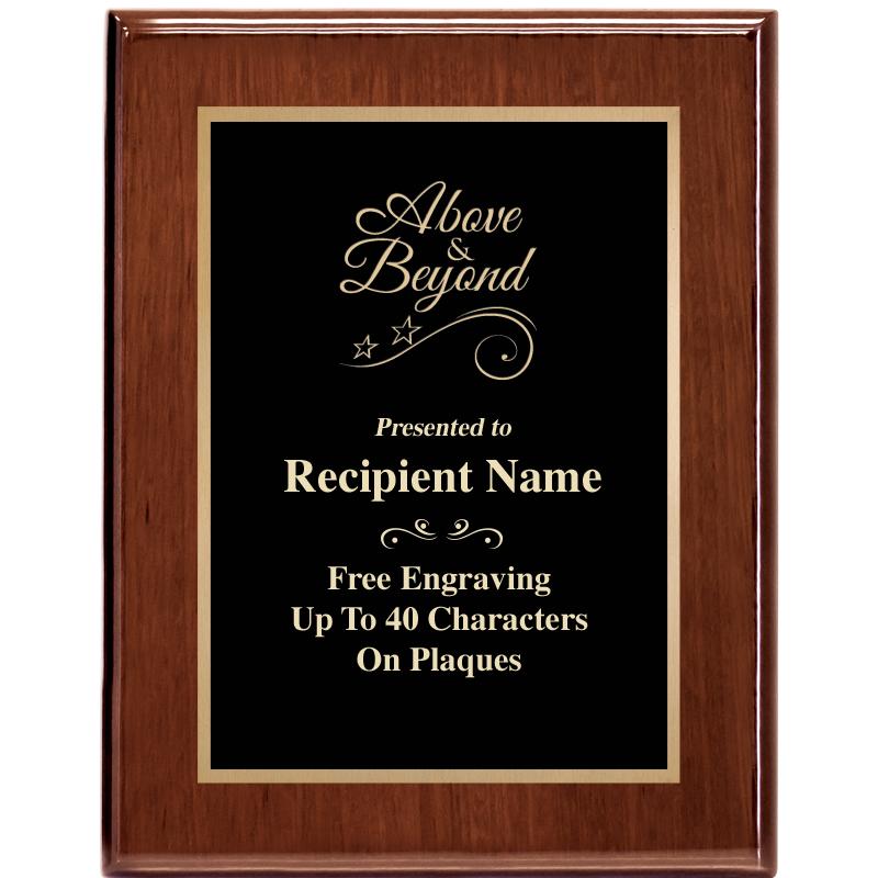 7X9 GLOSSED WALNUT PLAQUE