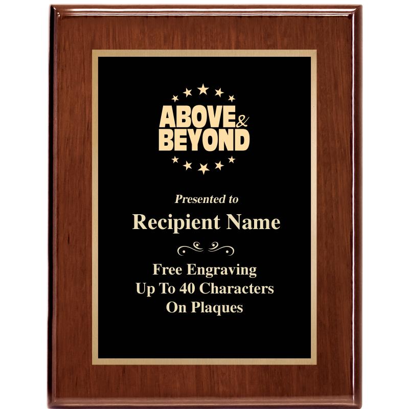 7X9 GLOSSED WALNUT PLAQUE