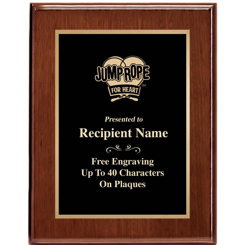 7X9 GLOSSED WALNUT PLAQUE