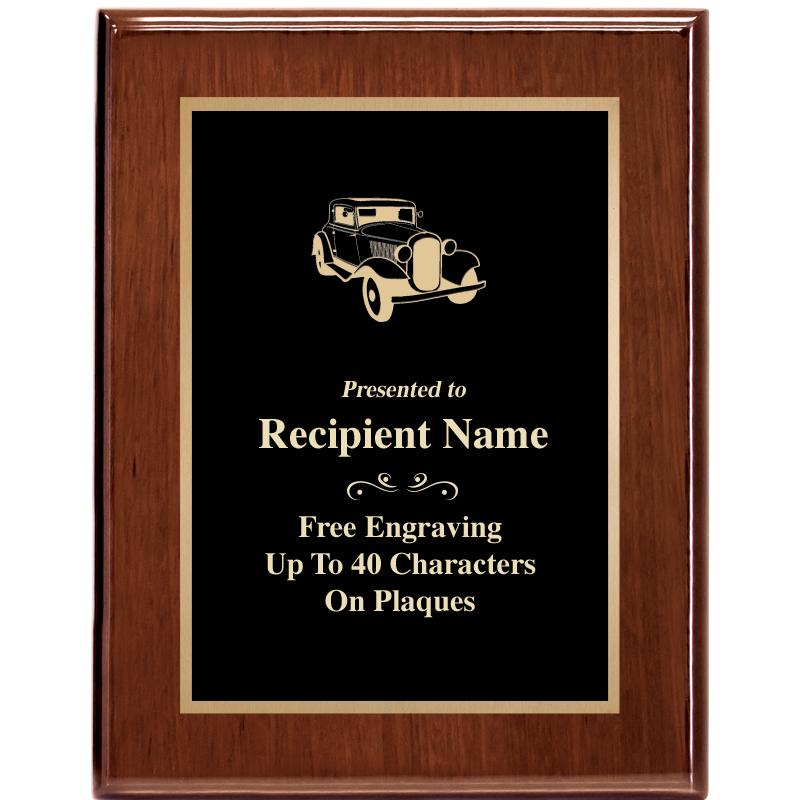 7X9 GLOSSED WALNUT PLAQUE