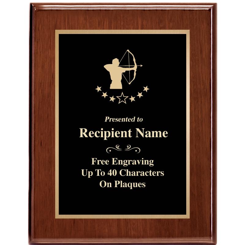 7X9 GLOSSED WALNUT PLAQUE