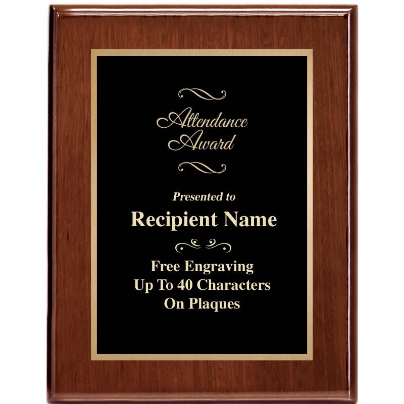 7X9 GLOSSED WALNUT PLAQUE