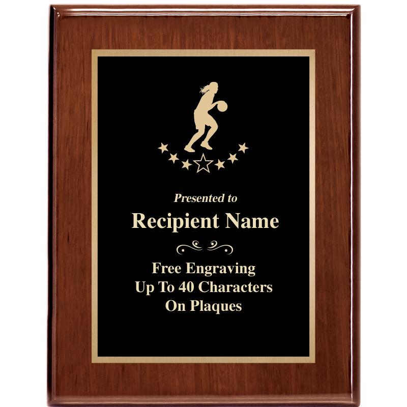 7X9 GLOSSED WALNUT PLAQUE