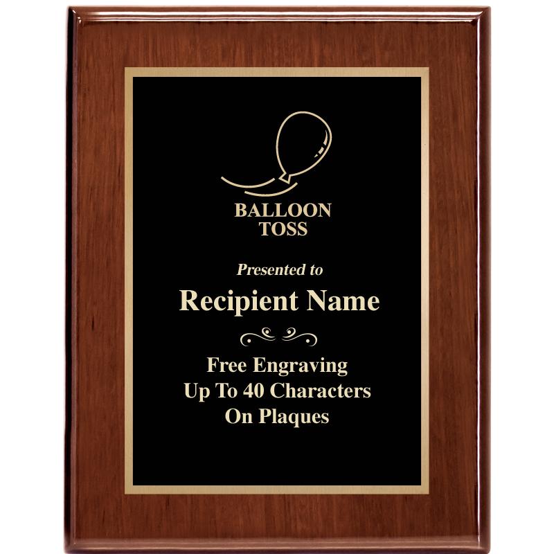 7X9 GLOSSED WALNUT PLAQUE