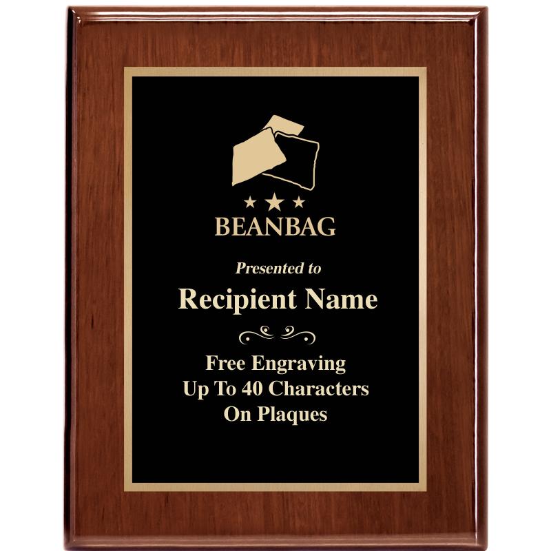 7X9 GLOSSED WALNUT PLAQUE