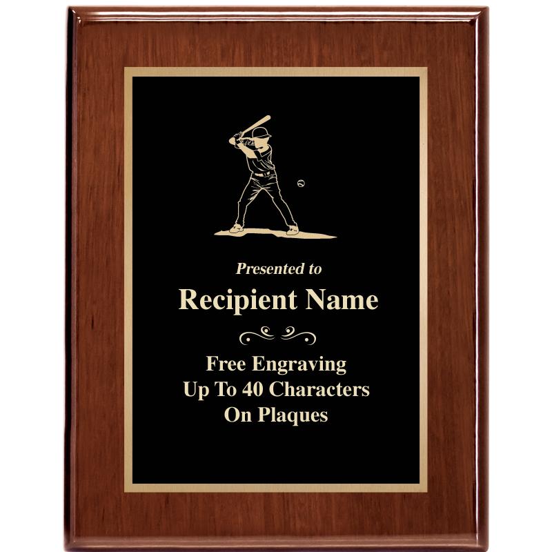 7X9 GLOSSED WALNUT PLAQUE