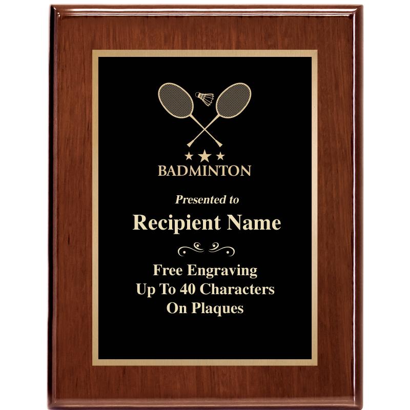 7X9 GLOSSED WALNUT PLAQUE
