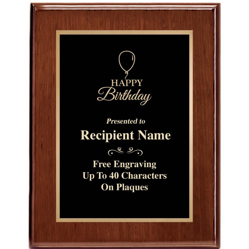 7X9 GLOSSED WALNUT PLAQUE