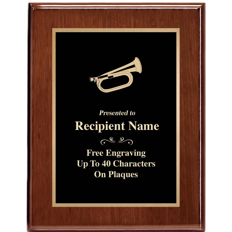 7X9 GLOSSED WALNUT PLAQUE