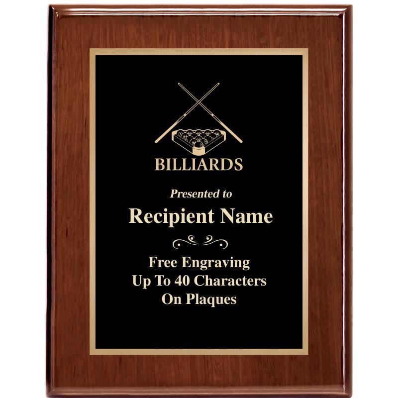 7X9 GLOSSED WALNUT PLAQUE