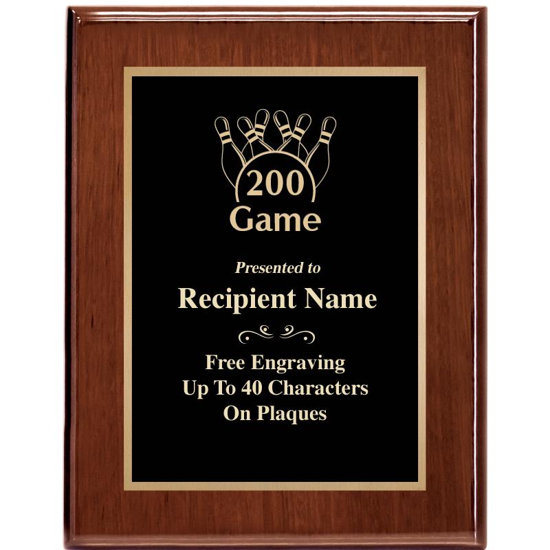 7X9 GLOSSED WALNUT PLAQUE