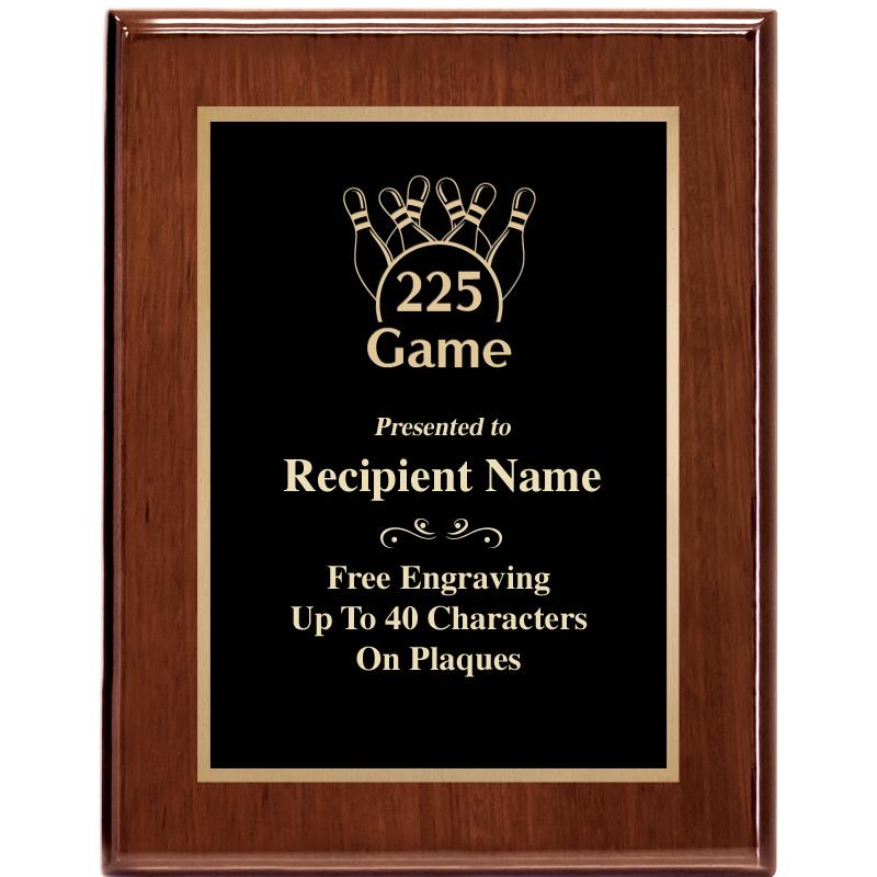 7X9 GLOSSED WALNUT PLAQUE