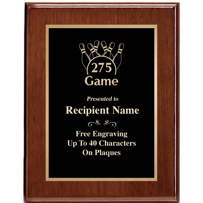 7X9 GLOSSED WALNUT PLAQUE