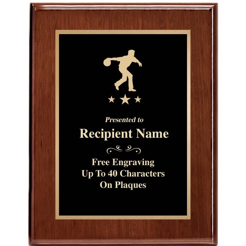 7X9 GLOSSED WALNUT PLAQUE