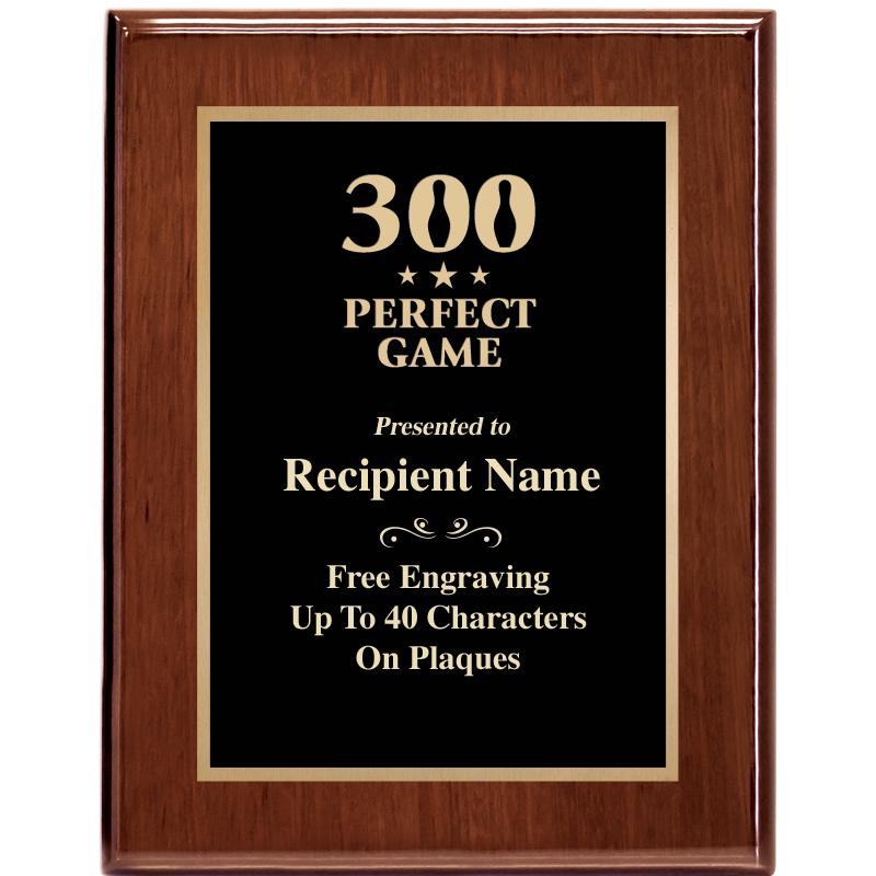 7X9 GLOSSED WALNUT PLAQUE