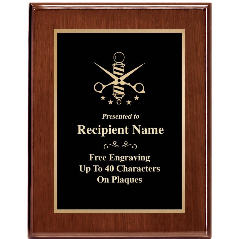 7X9 GLOSSED WALNUT PLAQUE