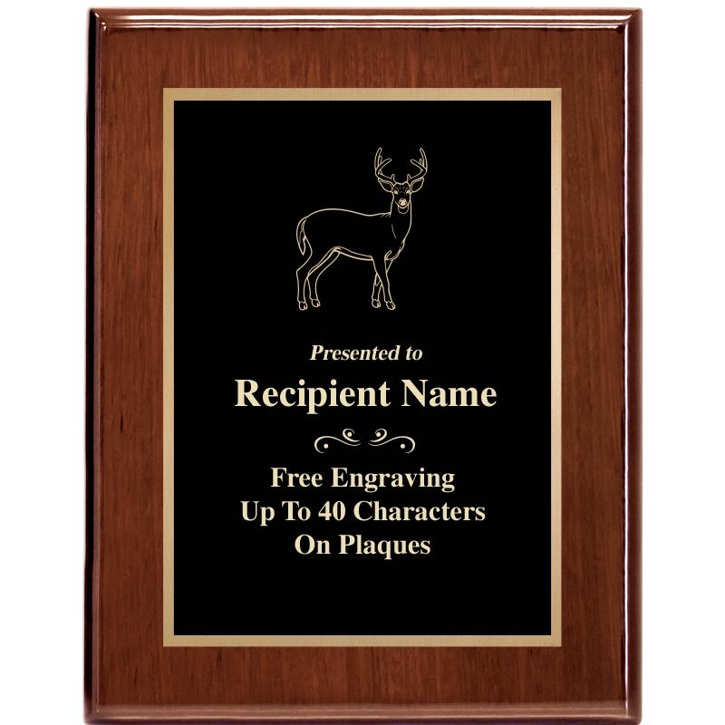 7X9 GLOSSED WALNUT PLAQUE