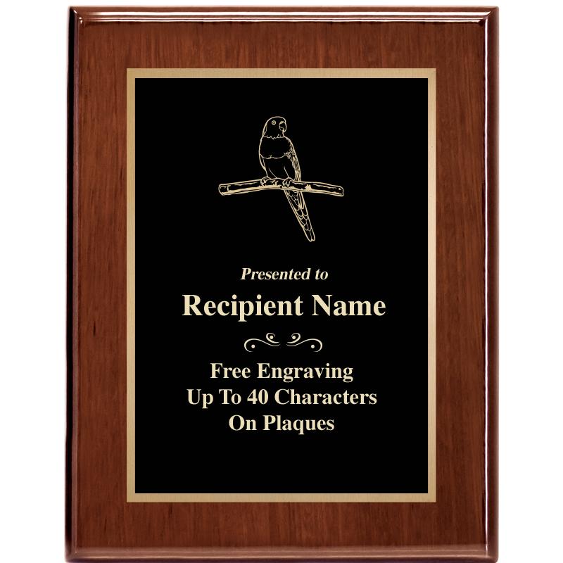 7X9 GLOSSED WALNUT PLAQUE