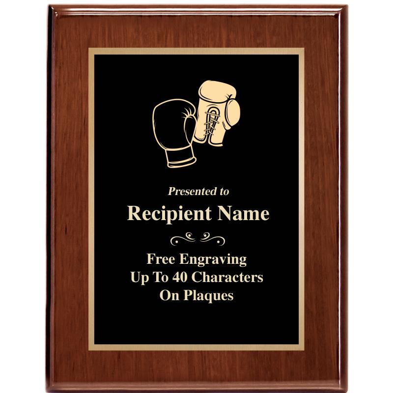 7X9 GLOSSED WALNUT PLAQUE