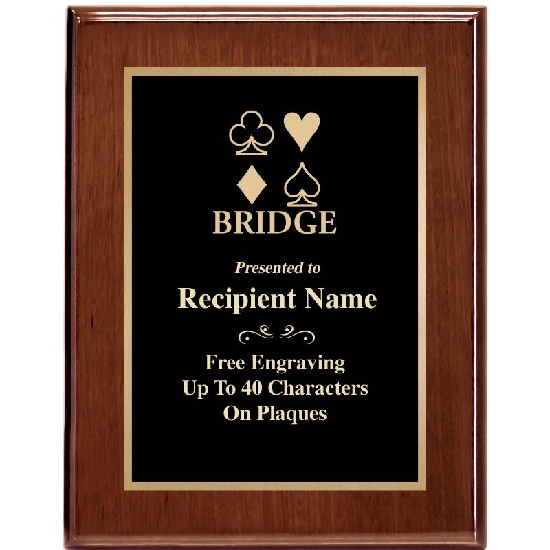 7X9 GLOSSED WALNUT PLAQUE