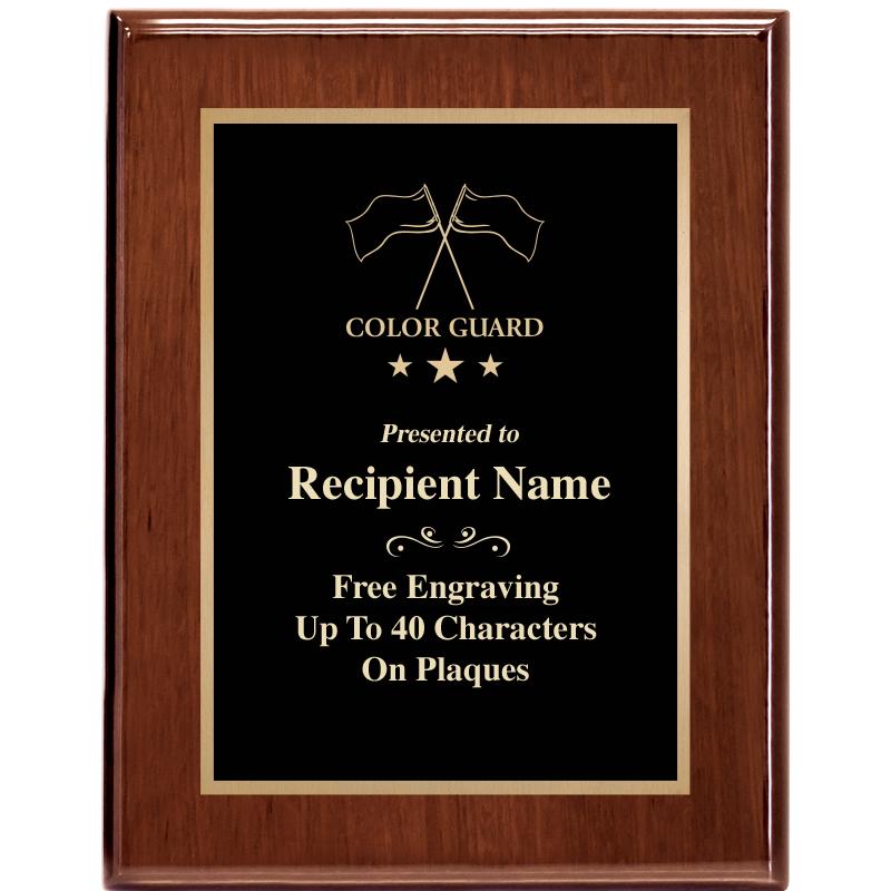 7X9 GLOSSED WALNUT PLAQUE