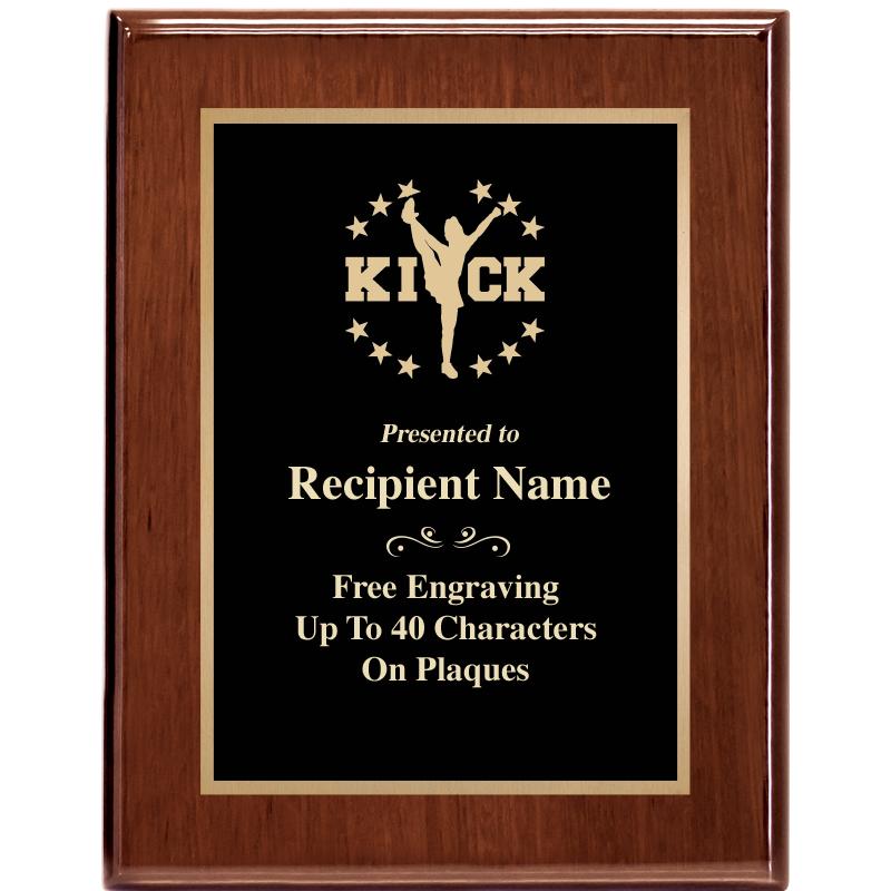 7X9 GLOSSED WALNUT PLAQUE