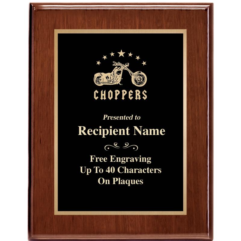 7X9 GLOSSED WALNUT PLAQUE