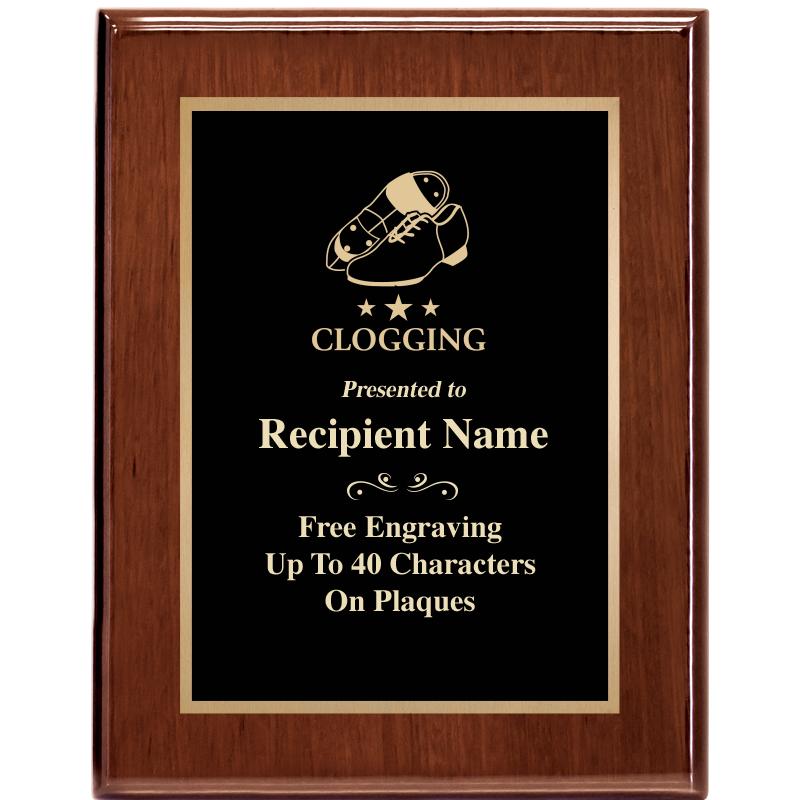 7X9 GLOSSED WALNUT PLAQUE