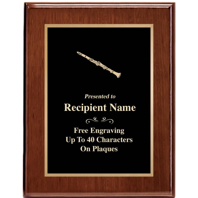 7X9 GLOSSED WALNUT PLAQUE