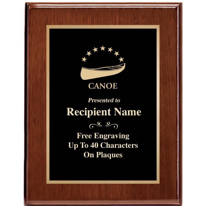 7X9 GLOSSED WALNUT PLAQUE