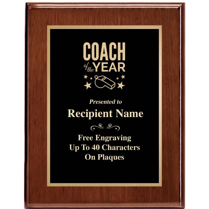 7X9 GLOSSED WALNUT PLAQUE