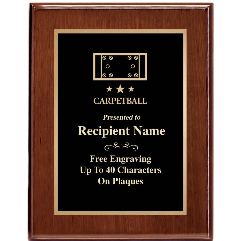 7X9 GLOSSED WALNUT PLAQUE