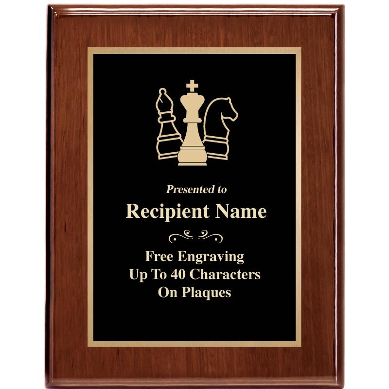 7X9 GLOSSED WALNUT PLAQUE