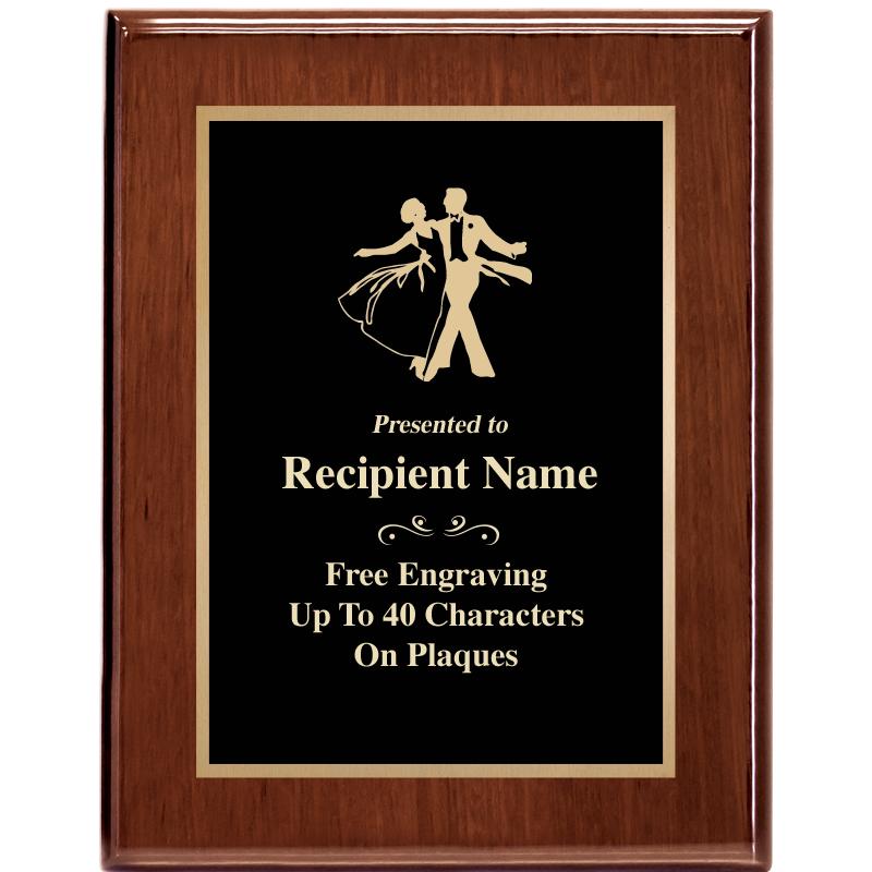 7X9 GLOSSED WALNUT PLAQUE