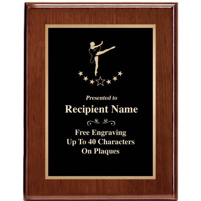 7X9 GLOSSED WALNUT PLAQUE