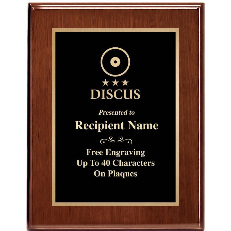 7X9 GLOSSED WALNUT PLAQUE