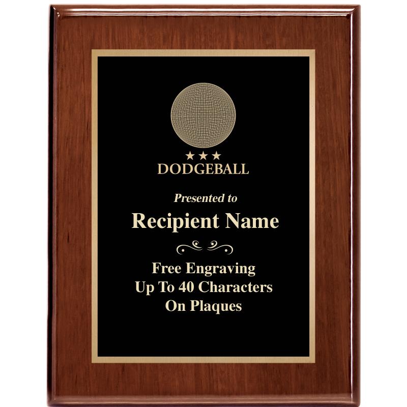 7X9 GLOSSED WALNUT PLAQUE