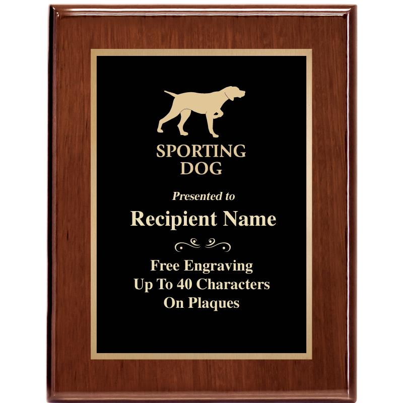 7X9 GLOSSED WALNUT PLAQUE