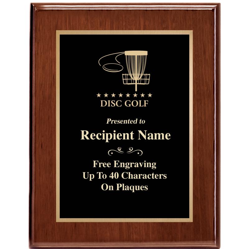 7X9 GLOSSED WALNUT PLAQUE