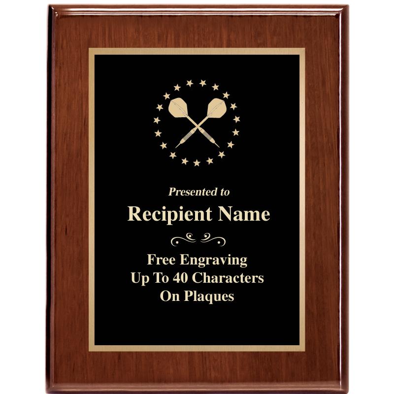 7X9 GLOSSED WALNUT PLAQUE
