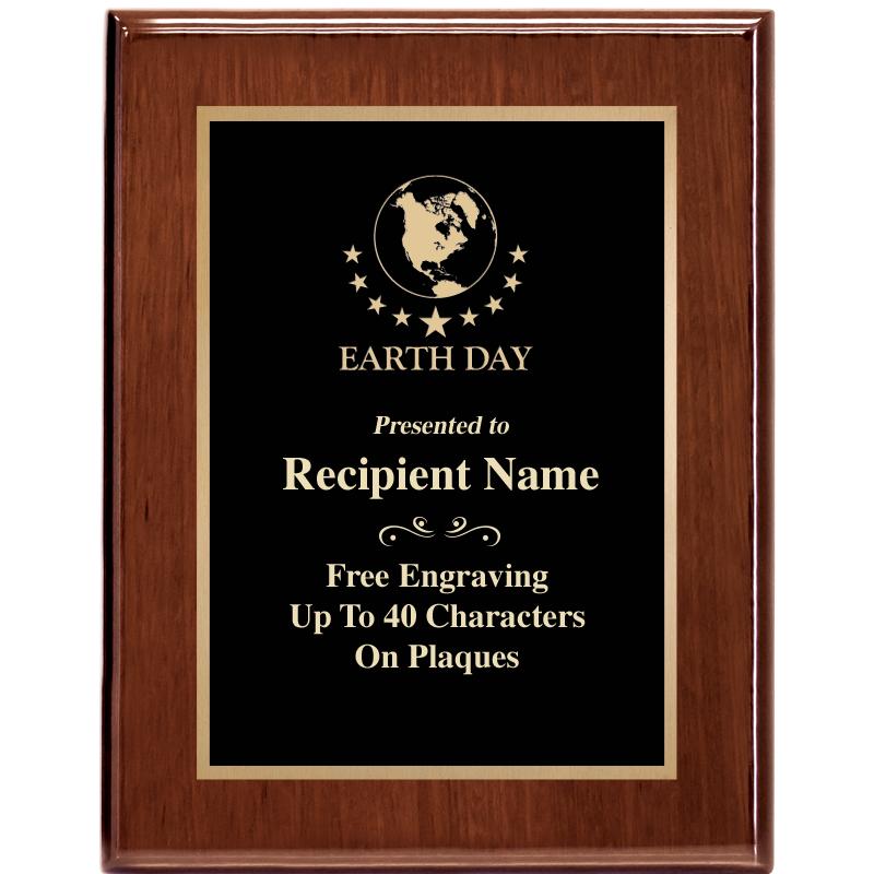 7X9 GLOSSED WALNUT PLAQUE