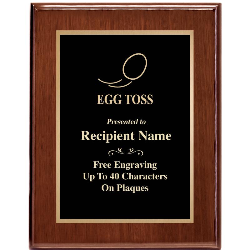 7X9 GLOSSED WALNUT PLAQUE