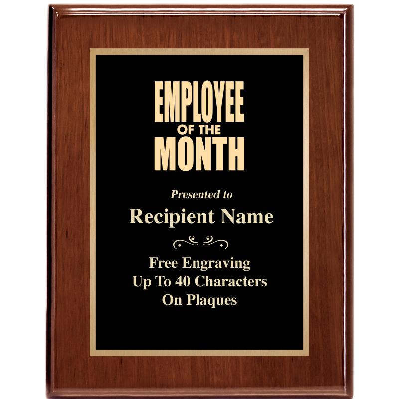 7X9 GLOSSED WALNUT PLAQUE